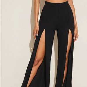 split thigh pants